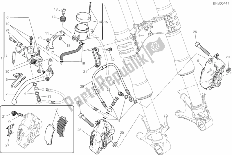 Wszystkie części do Freno Anteriore Ducati Superbike 1199 Panigale S ABS Brasil 2014